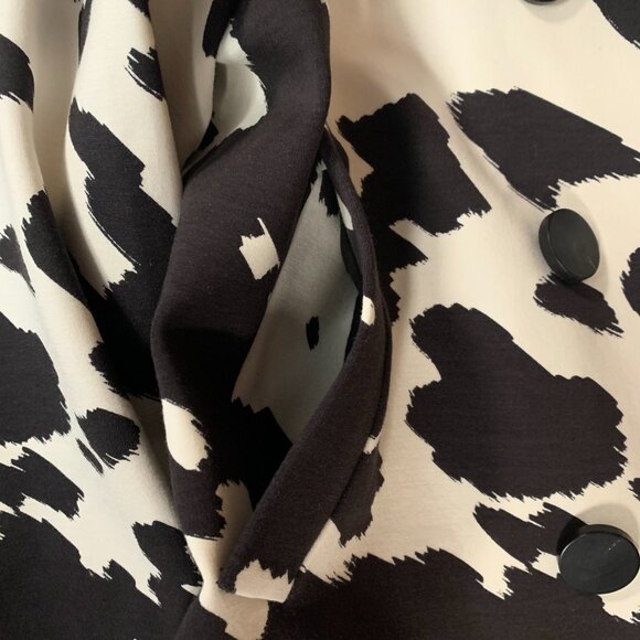 Diane Von Furstenberg Macie Cropped Animal Print Pony Ivory Blazer Small Jacket - Picture 8 of 16